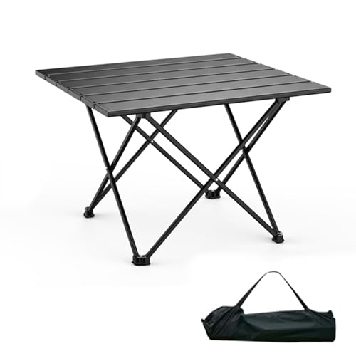 IvyLoutish Klapptisch, tragbar, Campingtisch, leicht zusammenklappbar, kleiner Campingtisch mit Tragetasche, Rahmen aus Aluminiumlegierung (40 x 35 x 29 cm) von IvyLoutish