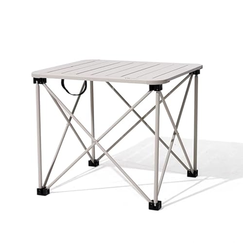 IvyLoutish Klapptisch, tragbar, aus Aluminiumlegierung, Campingtisch, leicht zusammenklappbar, für Camping, Picknick (weiß) von IvyLoutish