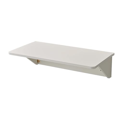IvyLoutish Klapptisch zur Wandmontage, aus Massivholz, dreieckige Struktur, platzsparend, Wandmontage, Tisch für Heimbüro, Weiß, 100 x 40 cm IvyLoutish Klapptisch zur Wandmontage, aus Massivholz, dreieckige Struktur, platzsparend, Wandmontage, Tisch für Heimbüro, Weiß, 100 x 40 cm von IvyLoutish