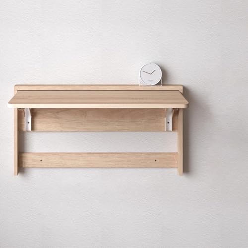 IvyLoutish Klapptischhalterungen zur Wandmontage, aus Massivholz, Laminat und Karbonstahl, Halterung für Zuhause, Büro, Waschküche (natürlich, 63 x 47 cm) von IvyLoutish