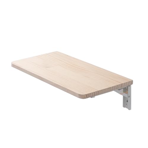 IvyLoutish Klapptischhalterungen zur Wandmontage, aus Massivholz, multifunktional, zusammenklappbar, Wandmontage, Laptop-Computertisch (60 x 40 cm) von IvyLoutish