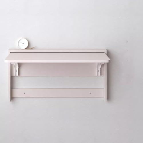 IvyLoutish Klapptischhalterungen zur Wandmontage, aus Massivholz-Laminat und Karbonstahl-Halterung für Zuhause, Büro, Waschküche (grau, 83 x 47 cm) von IvyLoutish