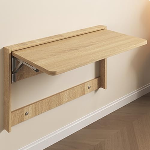 IvyLoutish Klapptischhalterungen zur Wandmontage, stabile Struktur für Zuhause, Büro, Waschküche, Arbeitszimmer, Arbeitsbank, Küche, Esszimmer (natürlich, 63 x 47 cm) von IvyLoutish