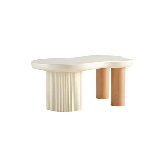 IvyLoutish Kleiner weißer Wolken-Kaffeetisch für Wohnzimmer, stabile Struktur, abgerundete Kanten, moderner, unregelmäßiger, flippiger Mitteltisch für Zuhause, Schlafzimmer, Büro, einfache Montage (80 IvyLoutish Kleiner weißer Wolken-Kaffeetisch für Wohnzimmer, stabile Struktur, abgerundete Kanten, moderner, unregelmäßiger, flippiger Mitteltisch für Zuhause, Schlafzimmer, Büro, einfache Montage (80 von IvyLoutish