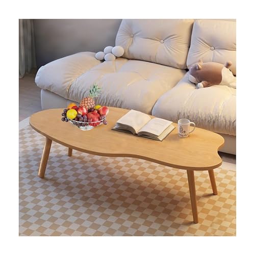 IvyLoutish Mid Century Ovaler Couchtisch, unregelmäßiger Teetisch, moderne Wolkenform, Esstisch, Beistelltisch für Wohnzimmer, multifunktional, Schlafzimmer, Freizeittisch (Holz, einstöckig, 100 x 50 IvyLoutish Mid Century Ovaler Couchtisch, unregelmäßiger Teetisch, moderne Wolkenform, Esstisch, Beistelltisch für Wohnzimmer, multifunktional, Schlafzimmer, Freizeittisch (Holz, einstöckig, 100 x 50 von IvyLoutish