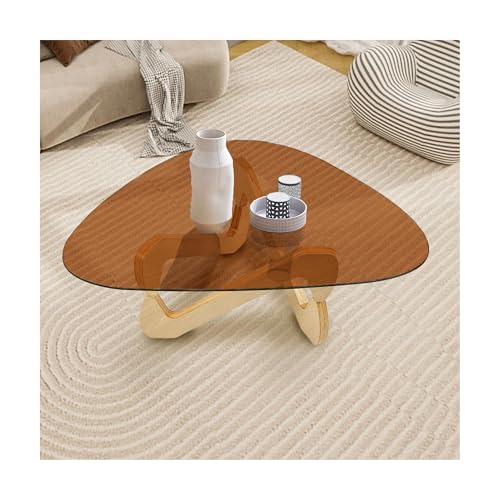 IvyLoutish Moderner ovaler Couchtisch aus Glas, dreieckig, Teetisch für Wohnzimmer, Mitte des Jahrhunderts, Beistelltisch, unregelmäßige Wassertropfen-Form, Beistelltisch für kleine Räume, Balkon IvyLoutish Moderner ovaler Couchtisch aus Glas, dreieckig, Teetisch für Wohnzimmer, Mitte des Jahrhunderts, Beistelltisch, unregelmäßige Wassertropfen-Form, Beistelltisch für kleine Räume, Balkon von IvyLoutish