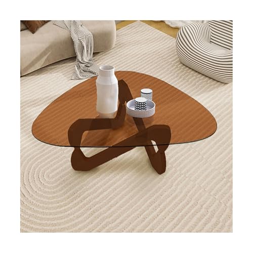 IvyLoutish Moderner ovaler Couchtisch aus Glas, dreieckig, Teetisch für Wohnzimmer, Mitte des Jahrhunderts, Beistelltisch, unregelmäßige Wassertropfen-Form, Beistelltisch für kleine Räume, Balkon IvyLoutish Moderner ovaler Couchtisch aus Glas, dreieckig, Teetisch für Wohnzimmer, Mitte des Jahrhunderts, Beistelltisch, unregelmäßige Wassertropfen-Form, Beistelltisch für kleine Räume, Balkon von IvyLoutish