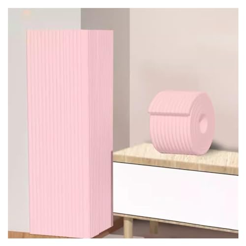 IvyLoutish Schaumstoff-Sicherheitsstreifen, 0,8 cm dick, Selbstklebender Kanten- und Eckenschutz, 8 cm breiter Antikollisions-Stoßstreifen für Möbel, Kamin, Schreibtisch, Arbeitsplatte, Pink, 2 m von IvyLoutish