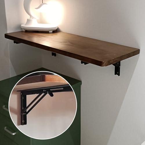 IvyLoutish Wandmontierter Klapptisch für Waschküche, aus Massivholz, Arbeitszimmer, Schreibtisch für Schlafzimmer, kleiner Raum (120 x 40 cm) von IvyLoutish