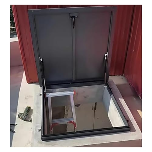 Dachausstiegsfenster Dachausstiegsluke für Gebäudewartung, Dachluke aus verzinktem Stahl mit Aluminiumrahmen, Dichtungsstreifen-Dachluke mit Griffdesign, Dachluken-Abdeckplatte für Reparaturen und In von IvyTantor