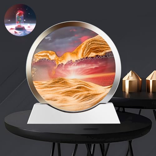 Fließendes Sandgemälde, Bewegtes Sandgemälde, bewegtes Sandkunstbild, runder Sandkunstrahmen, Sandlandschaft in Bewegung, dynamische 3D-Anzeige, fließender Sandrahmen für Bücherregale im Homeoffice Fließendes Sandgemälde, Bewegtes Sandgemälde, bewegtes Sandkunstbild, runder Sandkunstrahmen, Sandlandschaft in Bewegung, dynamische 3D-Anzeige, fließender Sandrahmen für Bücherregale im Homeoffice von IvyTantor