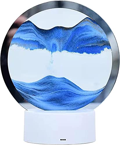 Fließendes Sandgemälde, Dynamische Sandbilder – 3D-bewegte Sandkunst, Glas-Tiefsee-Sandlandschaften, Kunstdekor, entspannende Linderung von Depressionen für die Schreibtischdekoration im Homeoffice 7 von IvyTantor