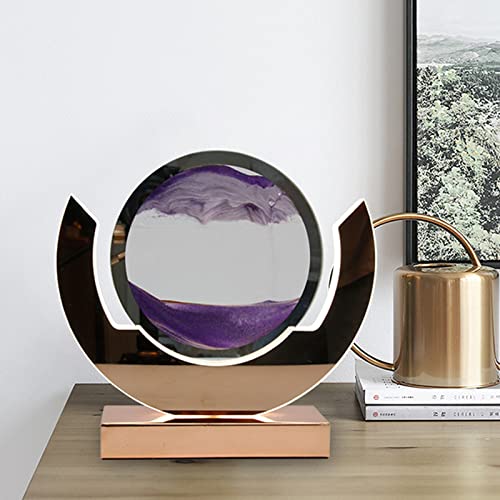 Fließendes Sandgemälde, Sanduhr-Kunst, dekorative Ornamente, bewegte Sandkunst, Sandlandschaft, fließende Sandbewegungslandschaft, 3D-Glas-Desktop-Raum-Ornament-Handwerk, Form von Bergen, Tälern, Dün von IvyTantor