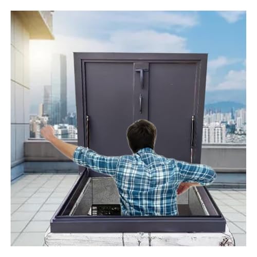 IvyTantor Dachausstiegsfenster Hochleistungs-Sicherheitstür für Dachentlüftung, Dachluke für Notzugang, Dachluke mit 90-Grad-Drehriegelverschluss (50 x 50 cm (19,7 x 19,7 Zoll)) von IvyTantor