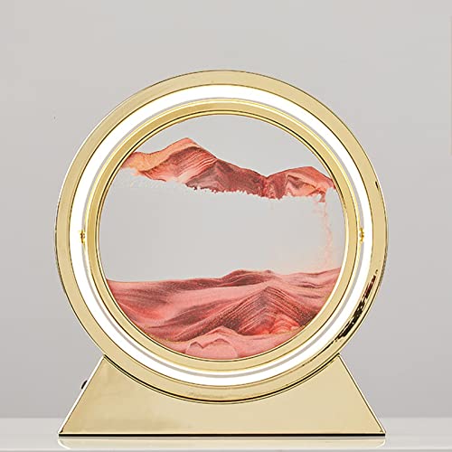 IvyTantor Fließendes Sandgemälde, 3D-Sanduhr-Kunst, dekorative Ornamente, bewegliches Sandkunstbild, 3D-Glas, Tiefsee-Sandlandschaft, fließender Sandrahmen, Desktop-Ornamente, 12-Zoll-Gemälde von IvyTantor