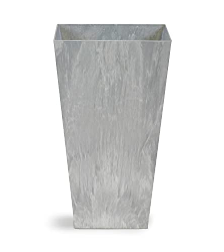 Großer edler Blumenkübel Blumentopf Artstone Kunstmarmor Grau matt h 70 cm von Ivyline
