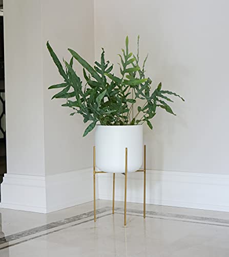 Ivyline Luso Plant Stand in Gold H33Cm D21Cm Pflanzenständer, Eisen, Einheitsgröße von Ivyline