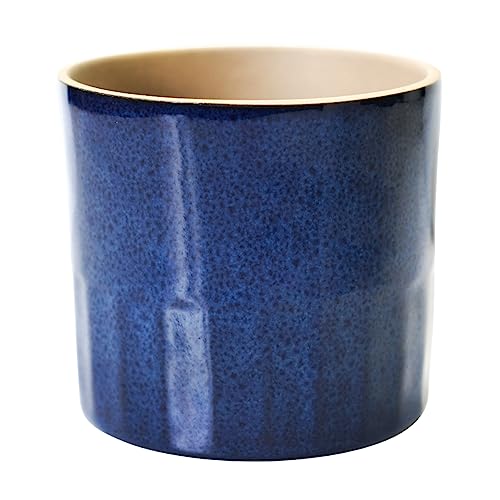 Ivyline Pflanzgefäß, Keramik, Blau, H 20 cm x T 17,5 cm von Ivyline