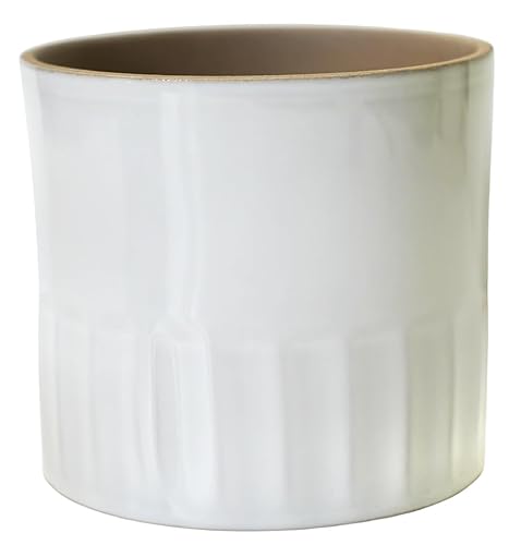 Ivyline Pflanzgefäß, Keramik, Weiß, H 20 cm x T 17,5 cm von Ivyline