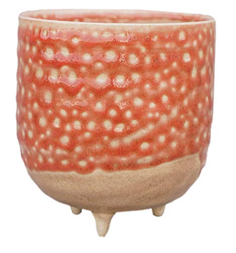 Ivyline Titan Reactive Glaze Übertopf mit Fuß H 7 cm T 7 cm von Ivyline