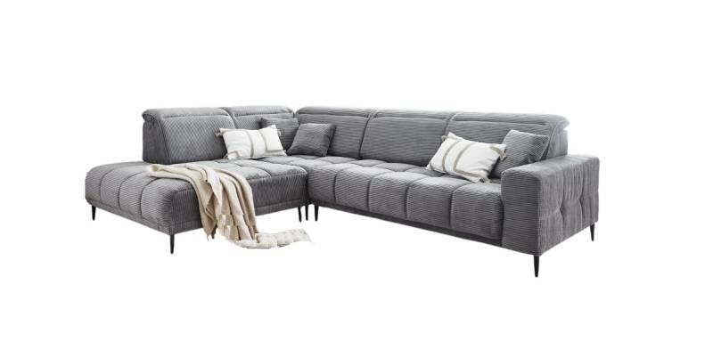 Iwaniccy Rundecke LIVORNO ca. 317x234cm in Stoff Hydra dunkelgrau von Iwaniccy
