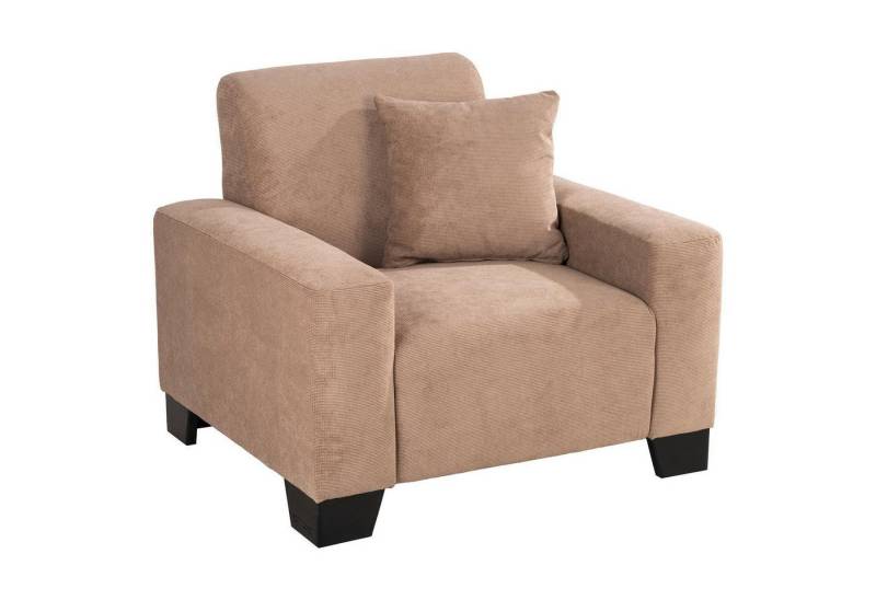 Iwaniccy Sessel JULIA, Greige, Webstoff, mit 1 Zierkissen, B 92 x H 81 x T 82 cm von Iwaniccy