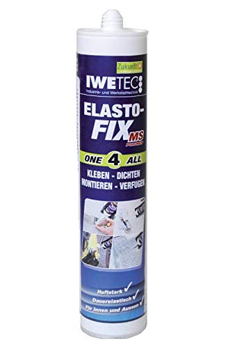 Iwetec Elasto-Fix, Kleb- und Dichtmasse 290 ml 3 versch. Farben (grau) von IWETEC