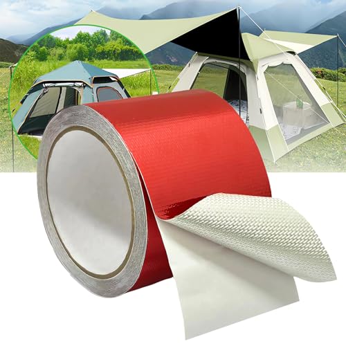 Iwinna Markise Reparaturband für Plane, Heavy Duty Outdoor Reparaturband für Leinwand, Boot Sabdeckungen, Zelt, Segelband, Riss Repair Patch, Wasserdicht, UVbeständiges Duct Tape, 8cm*8m, Rot Iwinna Markise Reparaturband für Plane, Heavy Duty Outdoor Reparaturband für Leinwand, Boot Sabdeckungen, Zelt, Segelband, Riss Repair Patch, Wasserdicht, UVbeständiges Duct Tape, 8cm*8m, Rot von Iwinna