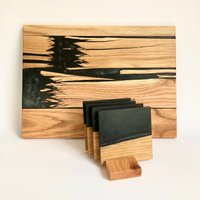 Handgefertigtes Serviertablett Aus Epoxidharz Eichenholz | Schneidebrett Käsepaddel Platten Geschenk Für Die Küche Zu Hause Sie Hochebene Handgefertigtes Serviertablett Aus Epoxidharz Eichenholz | Schneidebrett Käsepaddel Platten Geschenk Für Die Küche Zu Hause Sie Hochebene von IwoodSURFbyAnna