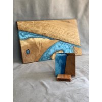 Serviertablett Nach Maß | Schneidebrett Käsepaddel Epoxidharz Aus Holz Wohndeko Geschenk Eiche Mit Harz Personalisiert Sushi-Füllung Serviertablett Nach Maß | Schneidebrett Käsepaddel Epoxidharz Aus Holz Wohndeko Geschenk Eiche Mit Harz Personalisiert Sushi-Füllung von IwoodSURFbyAnna