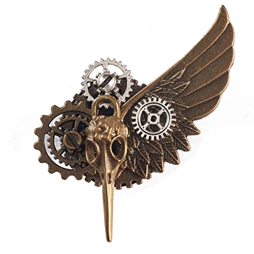 Ixkbiced Steampunk Brosche für Männer Steampunk Abzeichen Pin Steampunk Anstecknadel Gothic Brosche Pin Steampunk Retro Gear Brosche Gothic Brosche Pin von Ixkbiced