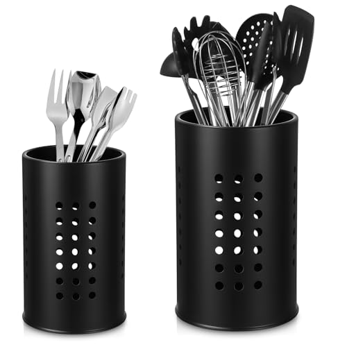 Ixydor 2 Stück Küchenutensilienhalter für Arbeitsplatte, schwarzer Edelstahl-Besteckhalter, üchenutensilienhalter Utensilienhalter, Küchenhelfer Aufbewahrung Ixydor 2 Stück Küchenutensilienhalter für Arbeitsplatte, schwarzer Edelstahl-Besteckhalter, üchenutensilienhalter Utensilienhalter, Küchenhelfer Aufbewahrung von Ixydor