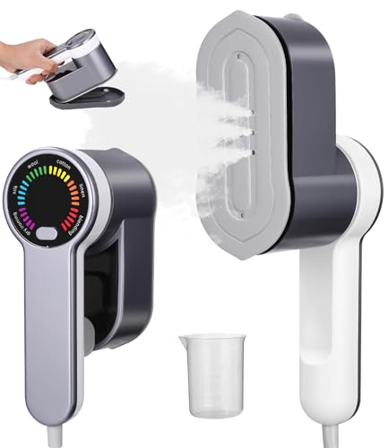 Reise Dampfglätter Reisebügeleisen 1200W Tragbare Steamer dampfglätter für Kleidung 2-in-1 Handheld dampfbügeleisen 5s schnelles Aufheizen Dampfleistung 25g/Min mit 120 ml Wassertank von Ixydor