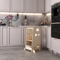 Montessori Kleinkind Turm 2-In-1 Für 1+ Jahr Alt | Küchenturm & Tisch Stuhl Set von IziPlay