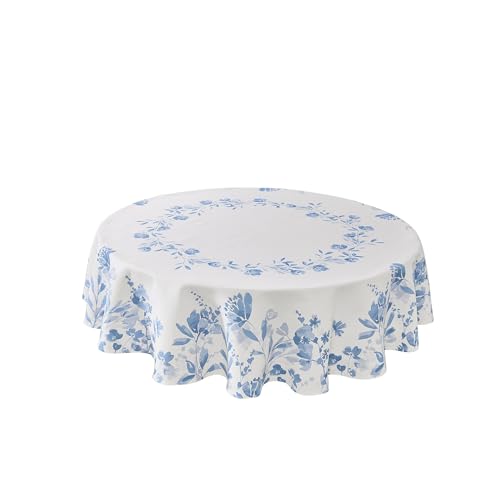 Izod Runde Tischdecke, wiederverwendbar, Polyester, Küchen- und Tischwäsche, Blumen- und Blattmuster mit laufenden Ranken-Details, perfekt für die Verbesserung Ihres kulinarischen Erlebnisses (Mystic Izod Runde Tischdecke, wiederverwendbar, Polyester, Küchen- und Tischwäsche, Blumen- und Blattmuster mit laufenden Ranken-Details, perfekt für die Verbesserung Ihres kulinarischen Erlebnisses (Mystic von Izod