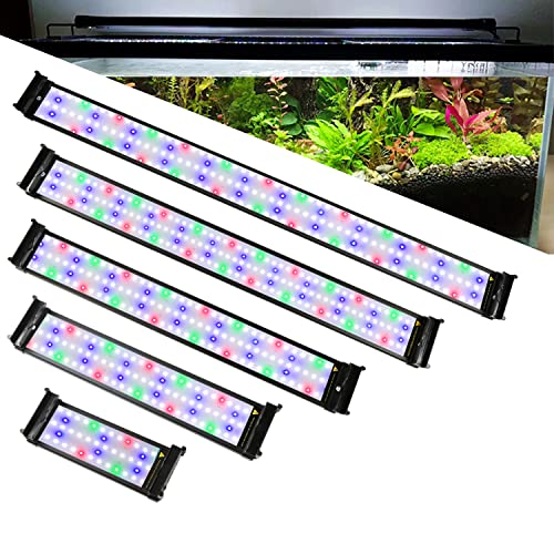 Izrielar 18W Aquarium LED Beleuchtung, RGB Aquarium LED Lampe mit Timer, dimmbare, aquariumbeleuchtung, LED Aquarium Licht mit Verstellbarer Halterung für 45cm-70cm Aquarium Fisch Tank Fisch Pflanze von Izrielar