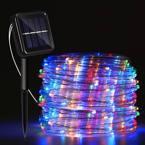 Izrielar 20 M Solar Lichtschlauch Lichterkette, LED Lichtschlauch, 200 LEDs Wasserdicht Außenlichterkette 8 Modi, für Hochzeit,Party und Weihnachten,Weihnachtsbeleuchtung, Bunt von Izrielar