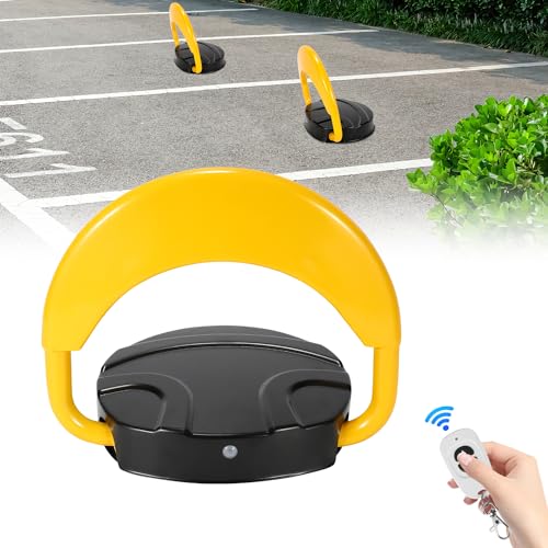 Izrielar 2x Klappbarer Parkplatzsperre, Parkschranke mit Fernbedienung, Reichweite der Fernbedienung 20 m Parkpfosten Absperrpfosten, Antikollision 180°IP67,Parkschranke, Parkpfosten Absperrpfosten von Izrielar