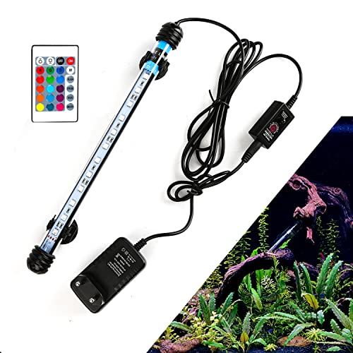 Izrielar Aquarium Beleuchtung LED, 4W Aquarium-Licht RGB, IP67 Wasserdicht, Universal Fit Aquarium Lamp, für Fisch Tank, Pflanzen Aquarium, EU Stecker von Izrielar