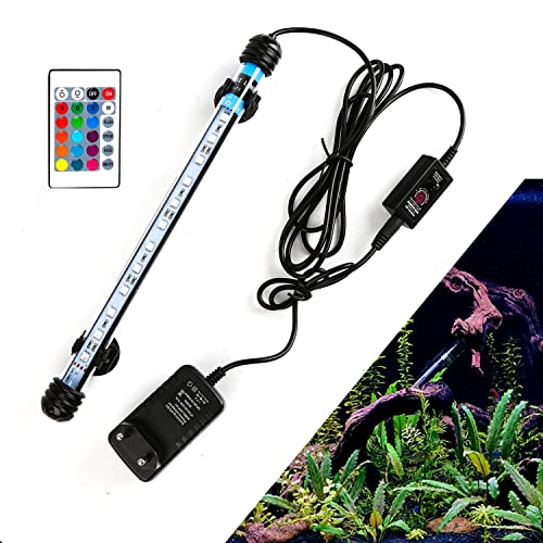 Izrielar Aquarium LED Beleuchtung, 6,2W Aquarium-Licht RGB, IP67 Wasserdicht, Universal Fit Aquarium Lamp, für Fisch Tank, Pflanzen Aquarium, EU Stecker von Izrielar