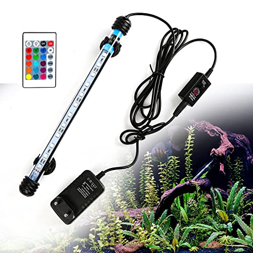 Izrielar Beleuchtung für Aquarien LED, 5,8W RGB Aquarium-Licht, IP67 Wasserdicht, Universal Fit Aquarium Lamp, für Fisch Tank, Pflanzen Aquarium, EU Stecker von Izrielar