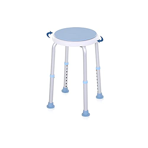 Izrielar Duschhocker Duschstuhl, 360° Drehbarer Badehocker, 36-51cm Höhenverstellbar Badhocker, Duschhilfe Duschsitz Badsitz, für Senioren und Schwangere Izrielar Duschhocker Duschstuhl, 360° Drehbarer Badehocker, 36-51cm Höhenverstellbar Badhocker, Duschhilfe Duschsitz Badsitz, für Senioren und Schwangere von Izrielar