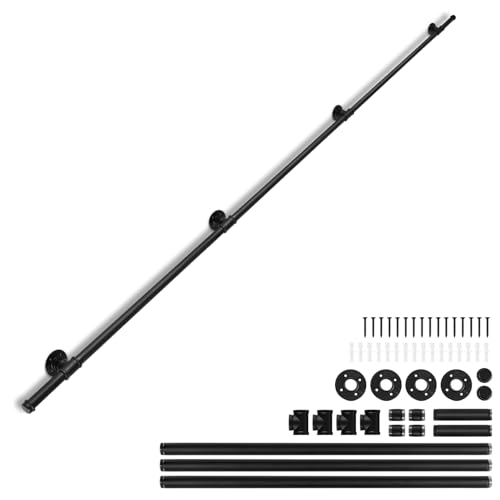 Izrielar Handlauf Treppe, Edelstahl Handlauf für Treppen 300CM, Rutschfester Handlauf Schwarz, Wandhandlauf mit Zubehör Haltegriff Treppe für Treppenhaus,Garten,Hauseingang,Gang Handläufe Izrielar Handlauf Treppe, Edelstahl Handlauf für Treppen 300CM, Rutschfester Handlauf Schwarz, Wandhandlauf mit Zubehör Haltegriff Treppe für Treppenhaus,Garten,Hauseingang,Gang Handläufe von Izrielar