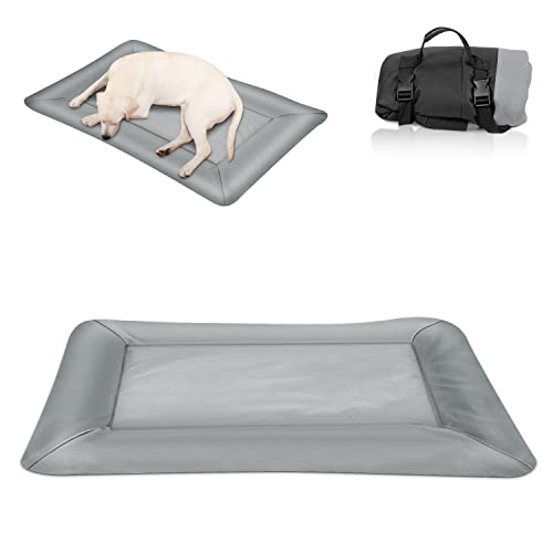 Izrielar Hundebett Faltbare, Tragbar Hundematte Leicht zu Reinigen, Rutschfestem Boden, für Outdoor-Reisen und Camping - 88 x 58cm von Izrielar