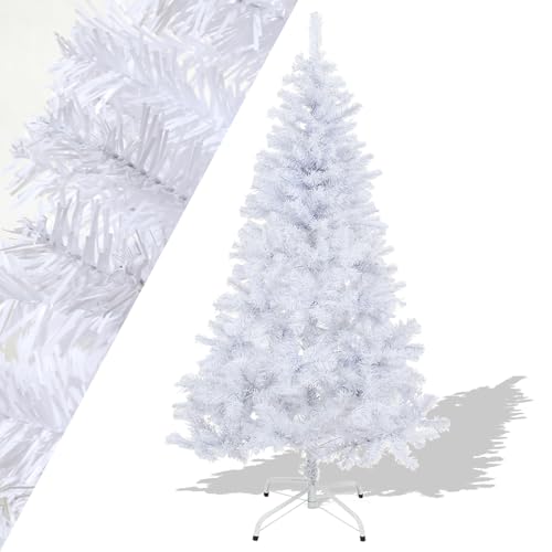 Izrielar Künstlicher Weihnachtsbaum 150 cm Weiß - Tannenbaum Mit 488 PVC Nadeln, Weihnachts-Dekoration Und Metallständer - Kunsttanne Izrielar Künstlicher Weihnachtsbaum 150 cm Weiß - Tannenbaum Mit 488 PVC Nadeln, Weihnachts-Dekoration Und Metallständer - Kunsttanne von Izrielar
