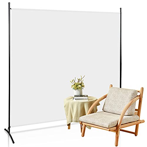 Izrielar Paravent 1 Teilig Raumteiler Freistehend Sichtschutzwand Raumteiler Stellwand Trennwand Sichtschutz für Büros, Balkon,Schlafzimmer,Außengarten 180cm x 180cm|Beige von Izrielar