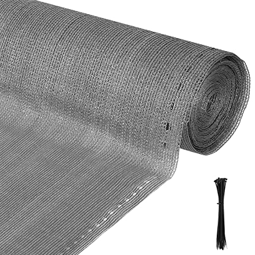 Izrielar Schattiernetz 1,5 x 20 m, 150 g/m² HDPE Schattiergewebe, Sichtschutz Zaun, Schattennetz Verschiedene Abmessungen (Schattierwert ca. 90%) Sonnenschutz Windschutz Zaunblende, Anthrazit von Izrielar