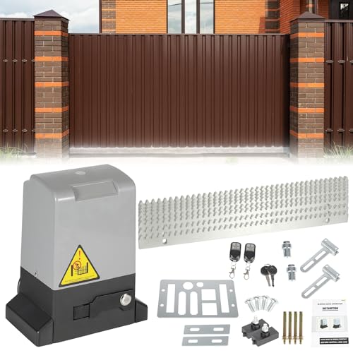 Izrielar Schiebetorantrieb,750w schiebetorantrieb toröffner, mit fernbedienung Schiene,Toröffner Tor Antrieb bis 1600 kg,4 Meter Zahnstange von Izrielar