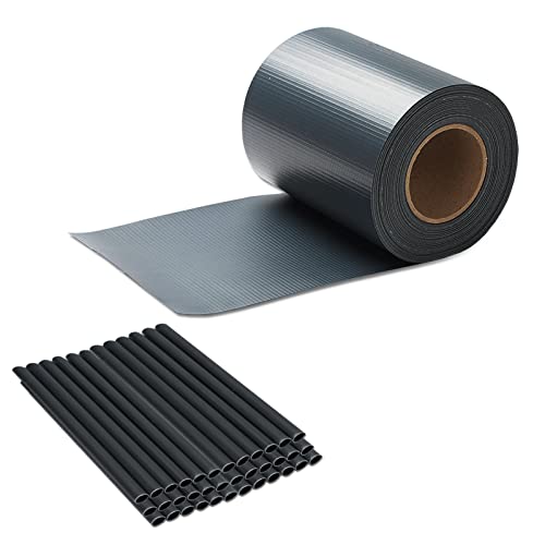 Izrielar Sichtschutzstreifen PVC Gartenzaun 3er Set - 3 Rollen 50m x 19cm Stabmattenzaun mit 120 Clips Wasser- & Winddicht Sichtschutz - Anthrazit Izrielar Sichtschutzstreifen PVC Gartenzaun 3er Set - 3 Rollen 50m x 19cm Stabmattenzaun mit 120 Clips Wasser- & Winddicht Sichtschutz - Anthrazit von Izrielar