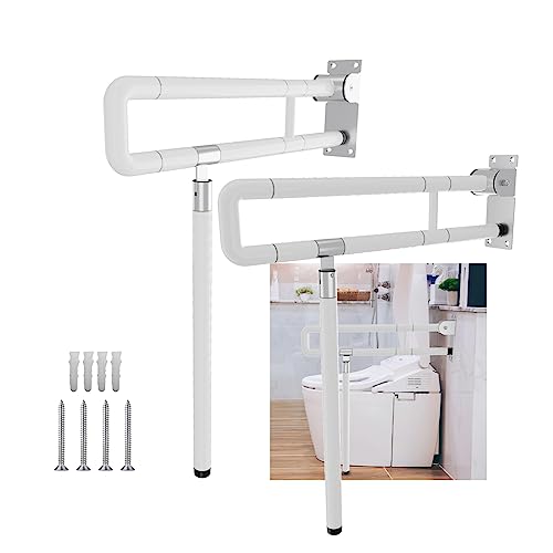 Izrielar Wandstützgriff Aufstehhilfe Stützhilfe, WC Haltegriff Toiletten, Stütz-Haltegriff rutschfest und Flexibler, Sicherheitsgriffe für Senioren & Behinderte & Schwanger, 2 Stück von Izrielar